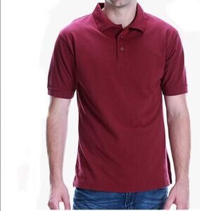 ALL Polo Men's Short Sleeve Solid Regular-Fit 3 Button Polo Shirt